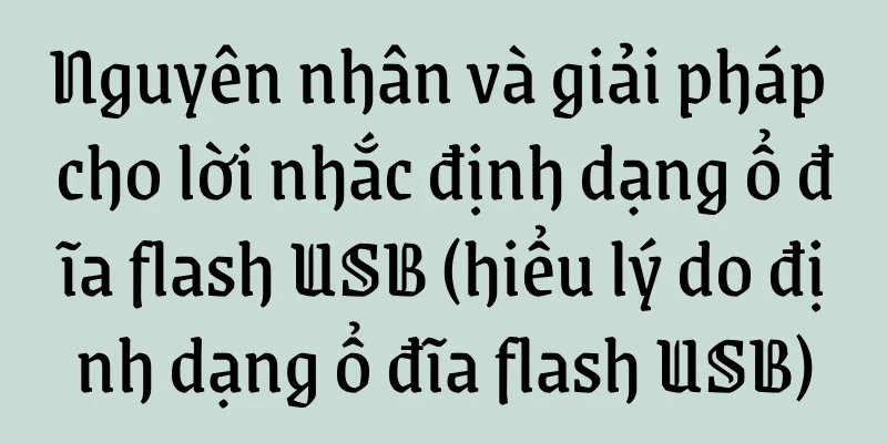 Nguyên nhân và giải pháp cho lời nhắc định dạng ổ đĩa flash USB (hiểu lý do định dạng ổ đĩa flash USB)
