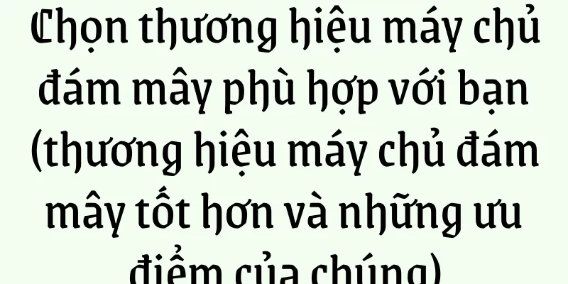 Chọn thương hiệu máy chủ đám mây phù hợp với bạn (thương hiệu máy chủ đám mây tốt hơn và những ưu điểm của chúng)