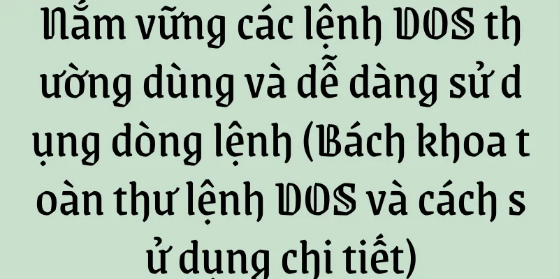 Nắm vững các lệnh DOS thường dùng và dễ dàng sử dụng dòng lệnh (Bách khoa toàn thư lệnh DOS và cách sử dụng chi tiết)
