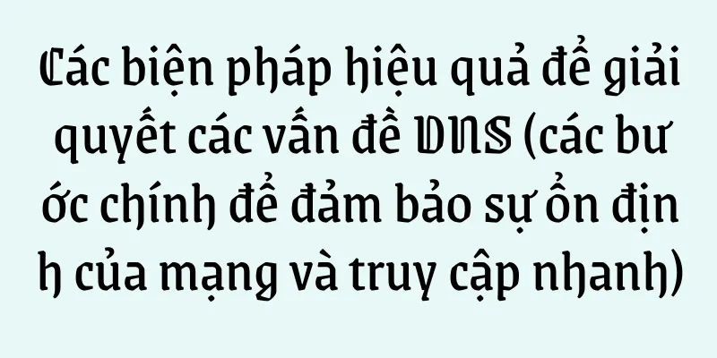 Các biện pháp hiệu quả để giải quyết các vấn đề DNS (các bước chính để đảm bảo sự ổn định của mạng và truy cập nhanh)
