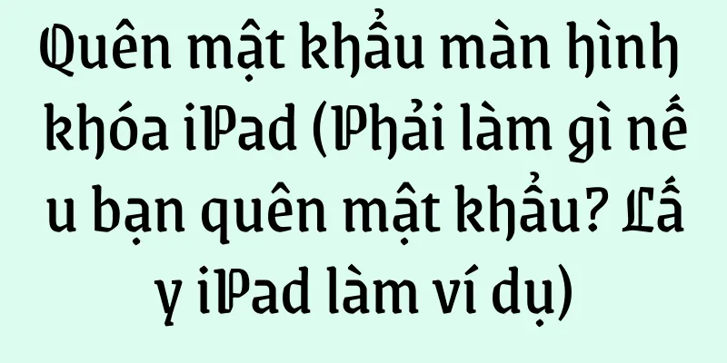 Quên mật khẩu màn hình khóa iPad (Phải làm gì nếu bạn quên mật khẩu? Lấy iPad làm ví dụ)