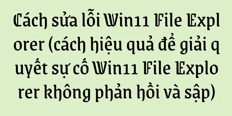Cách sửa lỗi Win11 File Explorer (cách hiệu quả để giải quyết sự cố Win11 File Explorer không phản hồi và sập)