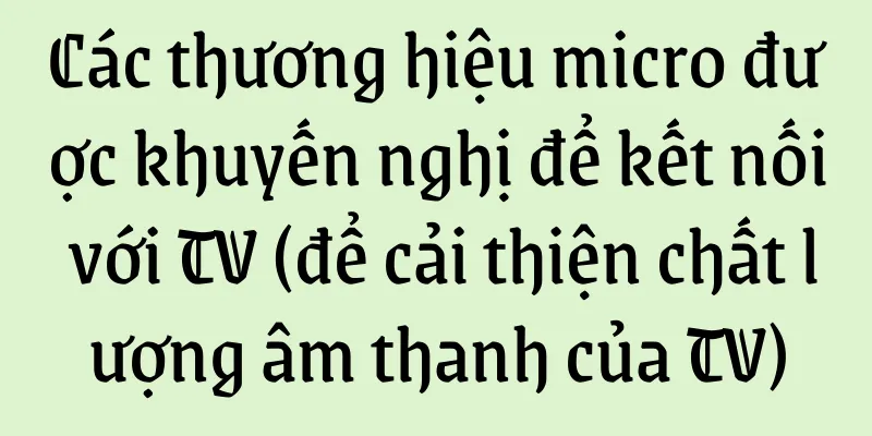 Các thương hiệu micro được khuyến nghị để kết nối với TV (để cải thiện chất lượng âm thanh của TV)