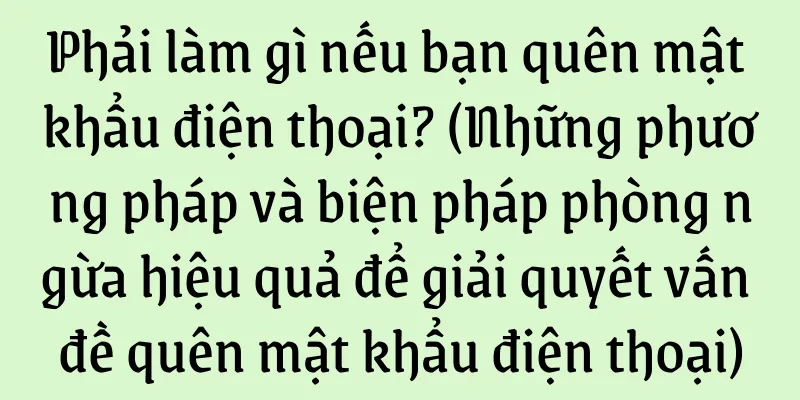 Phải làm gì nếu bạn quên mật khẩu điện thoại? (Những phương pháp và biện pháp phòng ngừa hiệu quả để giải quyết vấn đề quên mật khẩu điện thoại)