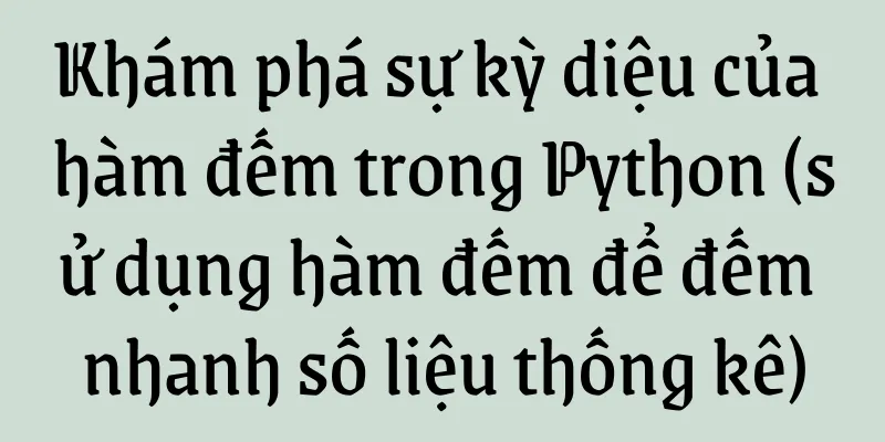 Khám phá sự kỳ diệu của hàm đếm trong Python (sử dụng hàm đếm để đếm nhanh số liệu thống kê)