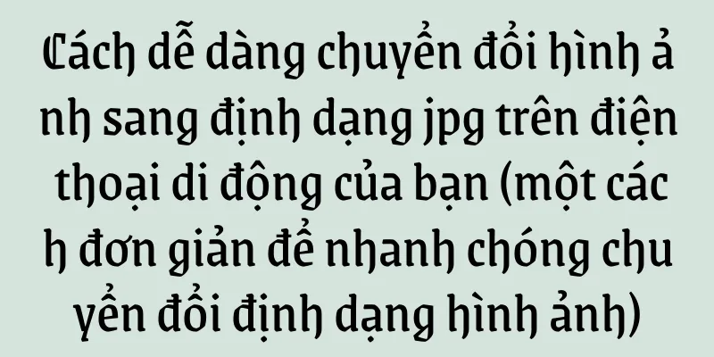 Cách dễ dàng chuyển đổi hình ảnh sang định dạng jpg trên điện thoại di động của bạn (một cách đơn giản để nhanh chóng chuyển đổi định dạng hình ảnh)