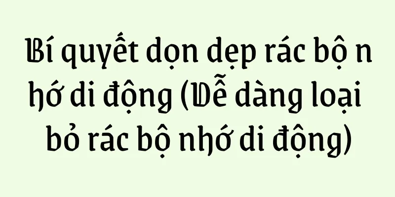 Bí quyết dọn dẹp rác bộ nhớ di động (Dễ dàng loại bỏ rác bộ nhớ di động)