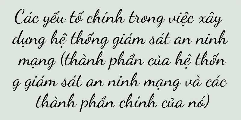 Các yếu tố chính trong việc xây dựng hệ thống giám sát an ninh mạng (thành phần của hệ thống giám sát an ninh mạng và các thành phần chính của nó)