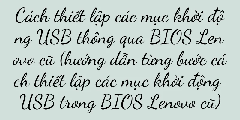 Cách thiết lập các mục khởi động USB thông qua BIOS Lenovo cũ (hướng dẫn từng bước cách thiết lập các mục khởi động USB trong BIOS Lenovo cũ)