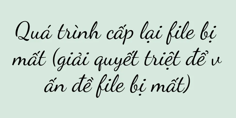 Quá trình cấp lại file bị mất (giải quyết triệt để vấn đề file bị mất)