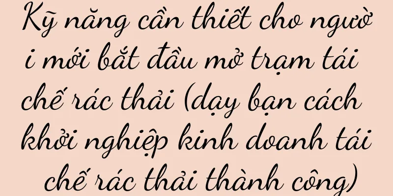 Kỹ năng cần thiết cho người mới bắt đầu mở trạm tái chế rác thải (dạy bạn cách khởi nghiệp kinh doanh tái chế rác thải thành công)