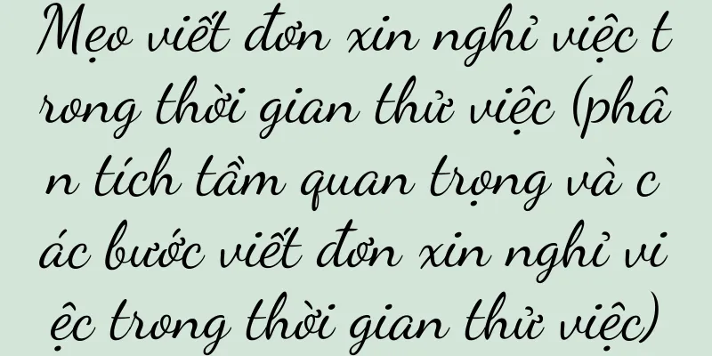Mẹo viết đơn xin nghỉ việc trong thời gian thử việc (phân tích tầm quan trọng và các bước viết đơn xin nghỉ việc trong thời gian thử việc)
