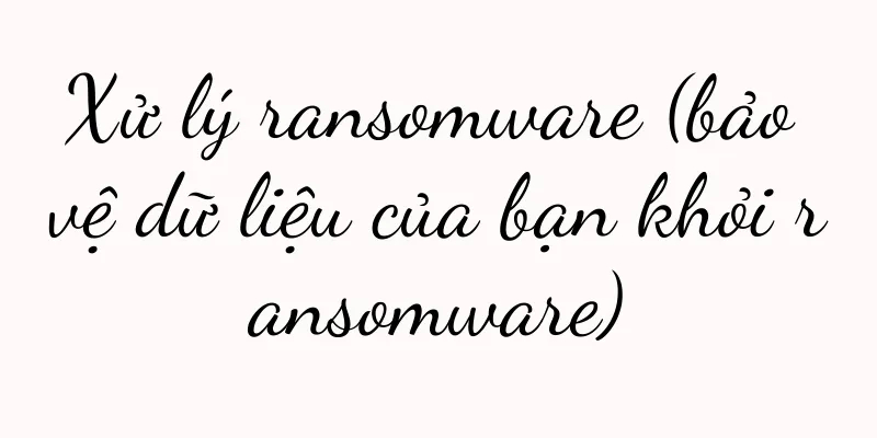 Xử lý ransomware (bảo vệ dữ liệu của bạn khỏi ransomware)