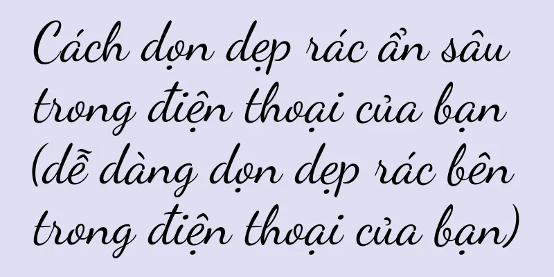 Cách dọn dẹp rác ẩn sâu trong điện thoại của bạn (dễ dàng dọn dẹp rác bên trong điện thoại của bạn)