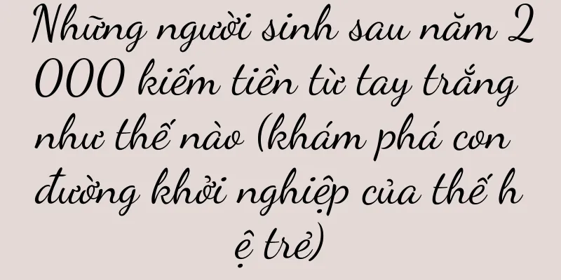 Những người sinh sau năm 2000 kiếm tiền từ tay trắng như thế nào (khám phá con đường khởi nghiệp của thế hệ trẻ)