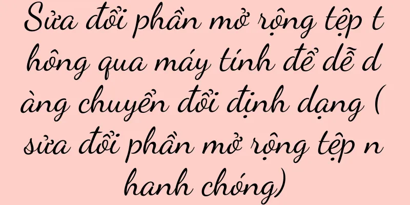 Sửa đổi phần mở rộng tệp thông qua máy tính để dễ dàng chuyển đổi định dạng (sửa đổi phần mở rộng tệp nhanh chóng)
