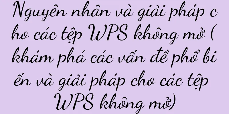 Nguyên nhân và giải pháp cho các tệp WPS không mở (khám phá các vấn đề phổ biến và giải pháp cho các tệp WPS không mở)