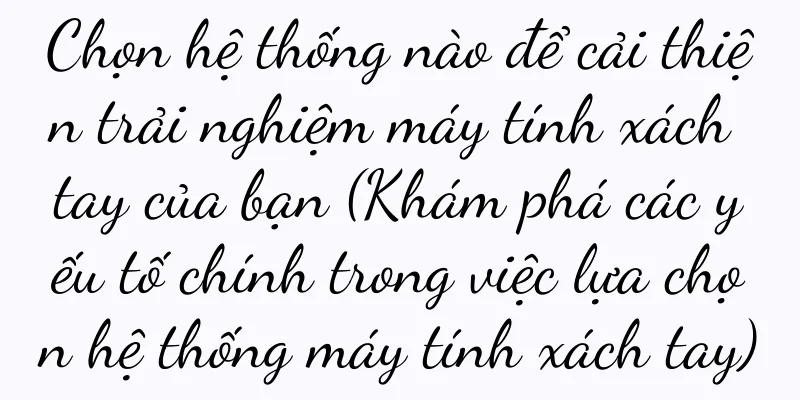 Chọn hệ thống nào để cải thiện trải nghiệm máy tính xách tay của bạn (Khám phá các yếu tố chính trong việc lựa chọn hệ thống máy tính xách tay)
