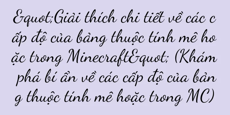 "Giải thích chi tiết về các cấp độ của bảng thuộc tính mê hoặc trong Minecraft" (Khám phá bí ẩn về các cấp độ của bảng thuộc tính mê hoặc trong MC)