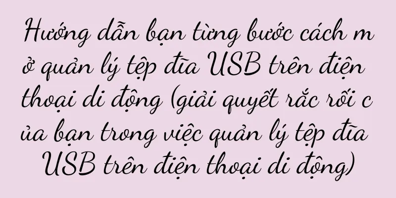 Hướng dẫn bạn từng bước cách mở quản lý tệp đĩa USB trên điện thoại di động (giải quyết rắc rối của bạn trong việc quản lý tệp đĩa USB trên điện thoại di động)