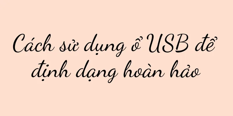 Cách sử dụng ổ USB để định dạng hoàn hảo