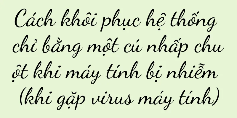 Cách khôi phục hệ thống chỉ bằng một cú nhấp chuột khi máy tính bị nhiễm (khi gặp virus máy tính)