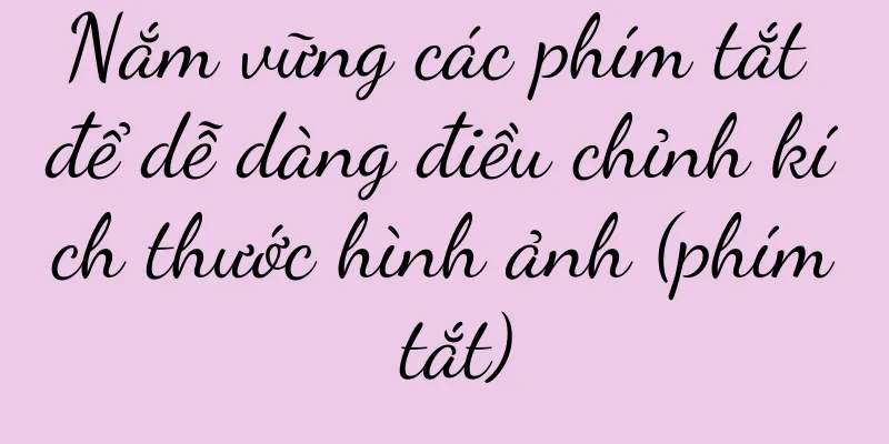Nắm vững các phím tắt để dễ dàng điều chỉnh kích thước hình ảnh (phím tắt)