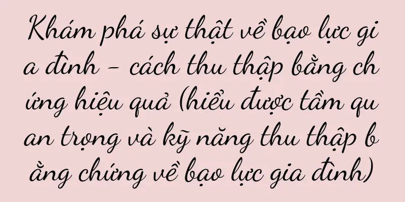 Khám phá sự thật về bạo lực gia đình - cách thu thập bằng chứng hiệu quả (hiểu được tầm quan trọng và kỹ năng thu thập bằng chứng về bạo lực gia đình)