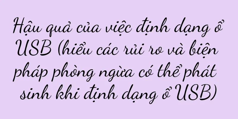 Hậu quả của việc định dạng ổ USB (hiểu các rủi ro và biện pháp phòng ngừa có thể phát sinh khi định dạng ổ USB)
