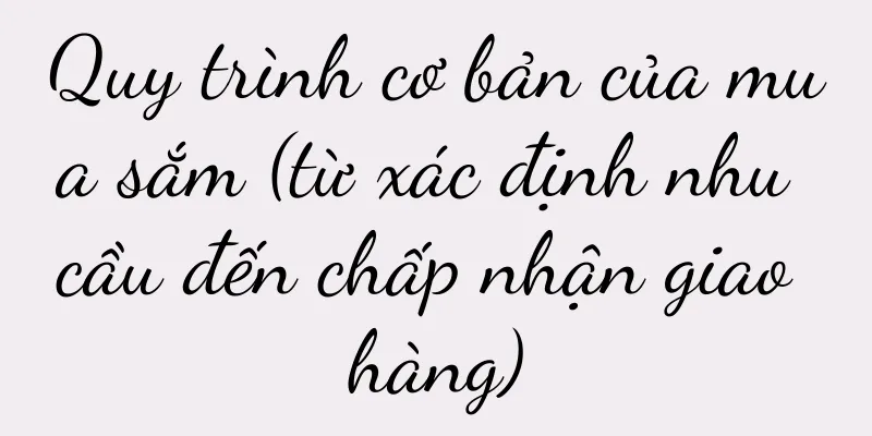 Quy trình cơ bản của mua sắm (từ xác định nhu cầu đến chấp nhận giao hàng)