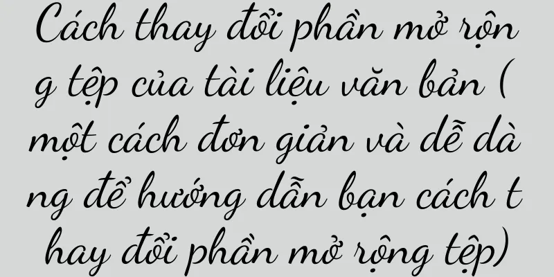 Cách thay đổi phần mở rộng tệp của tài liệu văn bản (một cách đơn giản và dễ dàng để hướng dẫn bạn cách thay đổi phần mở rộng tệp)