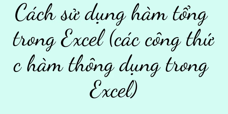 Cách sử dụng hàm tổng trong Excel (các công thức hàm thông dụng trong Excel)