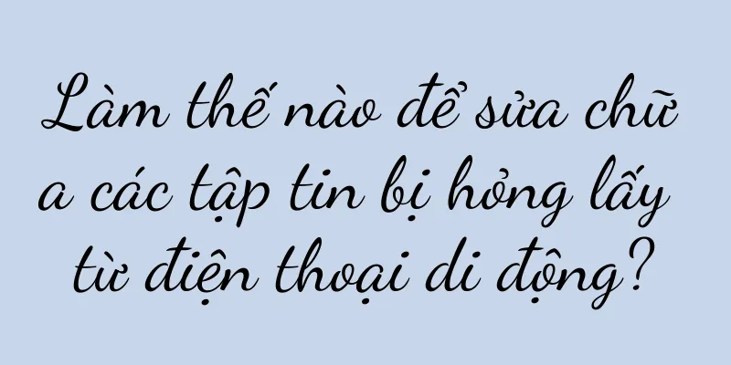 Làm thế nào để sửa chữa các tập tin bị hỏng lấy từ điện thoại di động?
