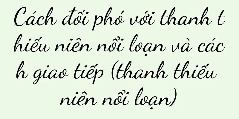 Cách đối phó với thanh thiếu niên nổi loạn và cách giao tiếp (thanh thiếu niên nổi loạn)