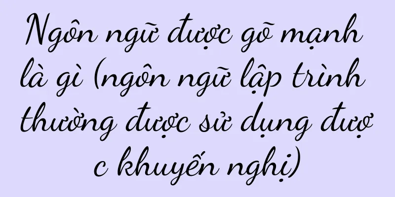 Ngôn ngữ được gõ mạnh là gì (ngôn ngữ lập trình thường được sử dụng được khuyến nghị)