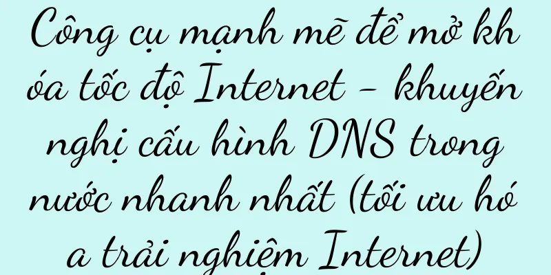 Công cụ mạnh mẽ để mở khóa tốc độ Internet - khuyến nghị cấu hình DNS trong nước nhanh nhất (tối ưu hóa trải nghiệm Internet)