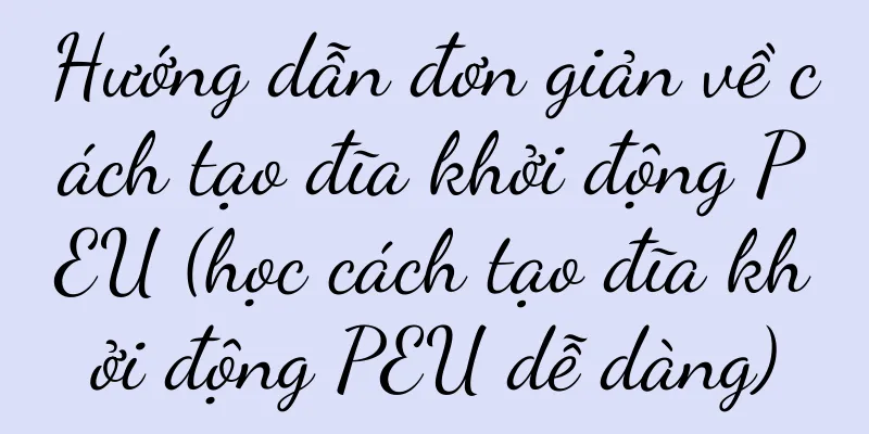 Hướng dẫn đơn giản về cách tạo đĩa khởi động PEU (học cách tạo đĩa khởi động PEU dễ dàng)