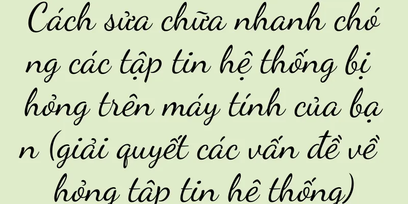 Cách sửa chữa nhanh chóng các tập tin hệ thống bị hỏng trên máy tính của bạn (giải quyết các vấn đề về hỏng tập tin hệ thống)