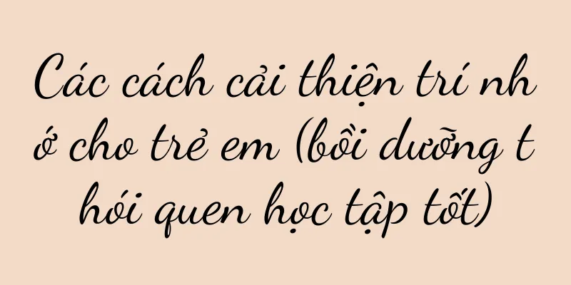 Các cách cải thiện trí nhớ cho trẻ em (bồi dưỡng thói quen học tập tốt)