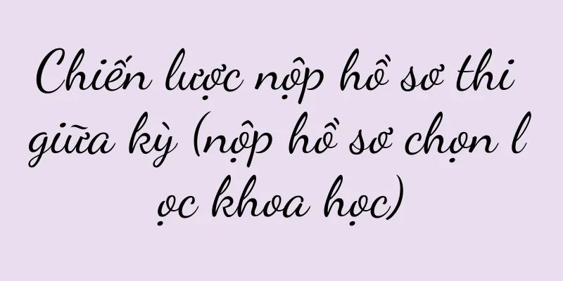 Chiến lược nộp hồ sơ thi giữa kỳ (nộp hồ sơ chọn lọc khoa học)