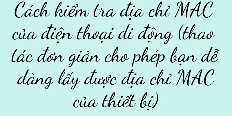 Cách kiểm tra địa chỉ MAC của điện thoại di động (thao tác đơn giản cho phép bạn dễ dàng lấy được địa chỉ MAC của thiết bị)