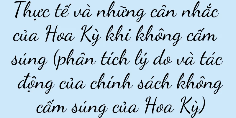 Thực tế và những cân nhắc của Hoa Kỳ khi không cấm súng (phân tích lý do và tác động của chính sách không cấm súng của Hoa Kỳ)