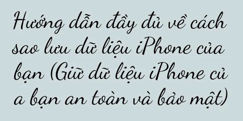 Hướng dẫn đầy đủ về cách sao lưu dữ liệu iPhone của bạn (Giữ dữ liệu iPhone của bạn an toàn và bảo mật)