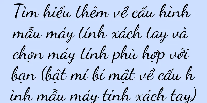 Tìm hiểu thêm về cấu hình mẫu máy tính xách tay và chọn máy tính phù hợp với bạn (bật mí bí mật về cấu hình mẫu máy tính xách tay)