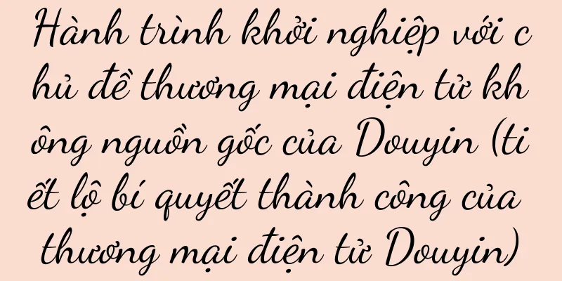 Hành trình khởi nghiệp với chủ đề thương mại điện tử không nguồn gốc của Douyin (tiết lộ bí quyết thành công của thương mại điện tử Douyin)