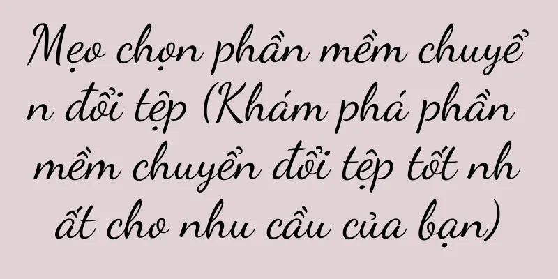 Mẹo chọn phần mềm chuyển đổi tệp (Khám phá phần mềm chuyển đổi tệp tốt nhất cho nhu cầu của bạn)