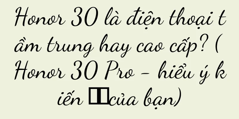 Honor 30 là điện thoại tầm trung hay cao cấp? (Honor 30 Pro - hiểu ý kiến ​​của bạn)