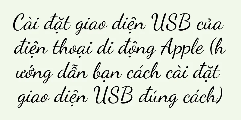 Cài đặt giao diện USB của điện thoại di động Apple (hướng dẫn bạn cách cài đặt giao diện USB đúng cách)