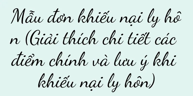 Mẫu đơn khiếu nại ly hôn (Giải thích chi tiết các điểm chính và lưu ý khi khiếu nại ly hôn)