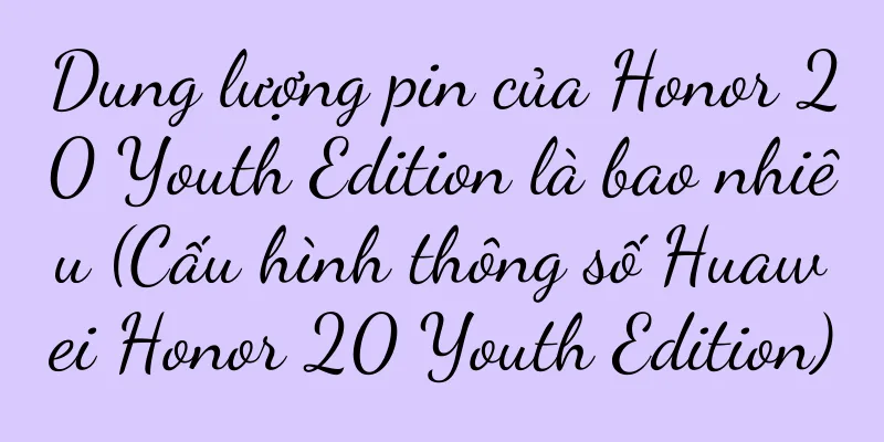 Dung lượng pin của Honor 20 Youth Edition là bao nhiêu (Cấu hình thông số Huawei Honor 20 Youth Edition)